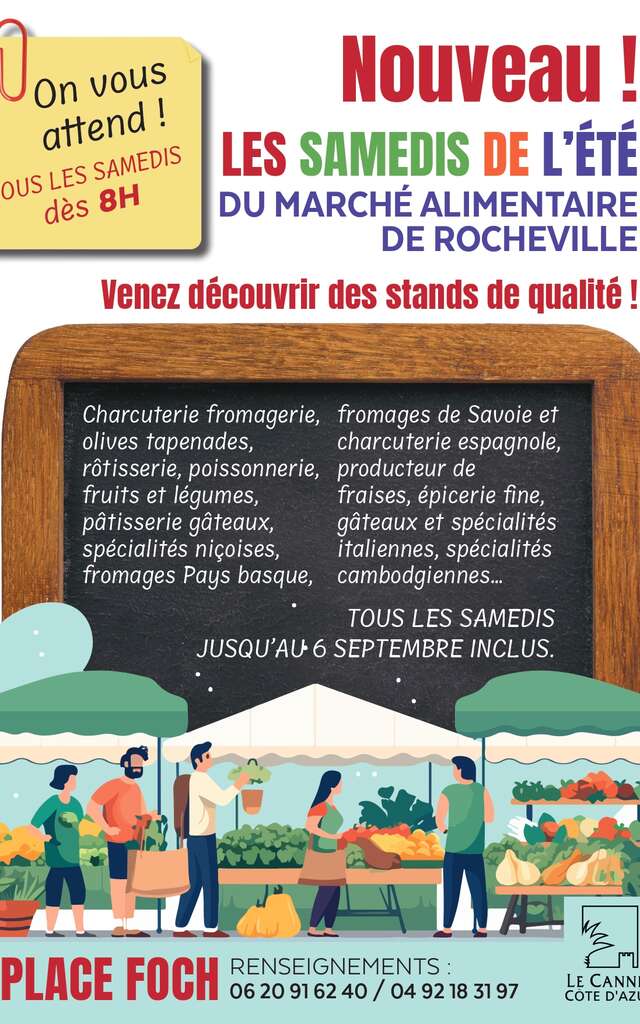 Marché alimentaire estival de Rocheville