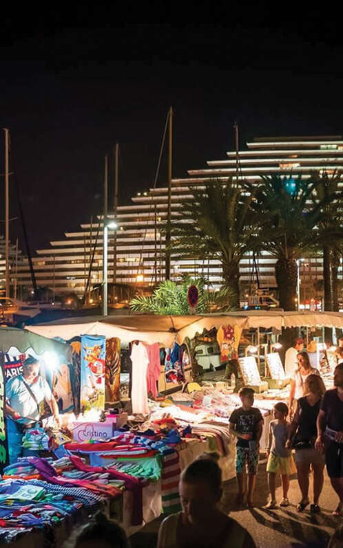 Night market in Port Marina